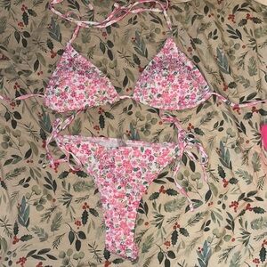 Floral Pink Bikini Set